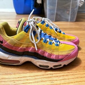 Nike Air Max 95 Running Shoes Yellow Pink CZ9170-700 Men’s Size 7.5